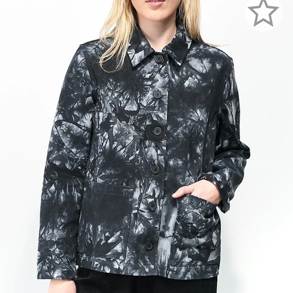 Empyre Auden Black Tie Dye Canvas Jacket Small NWT - Picture 3 of 5